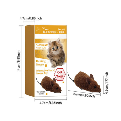 Yegbong Pet Interactive Mouse Toy, Realistic Mouse Toy For Cats And Dogs, Plush Toy That Makes Sounds To Relieve Boredom
