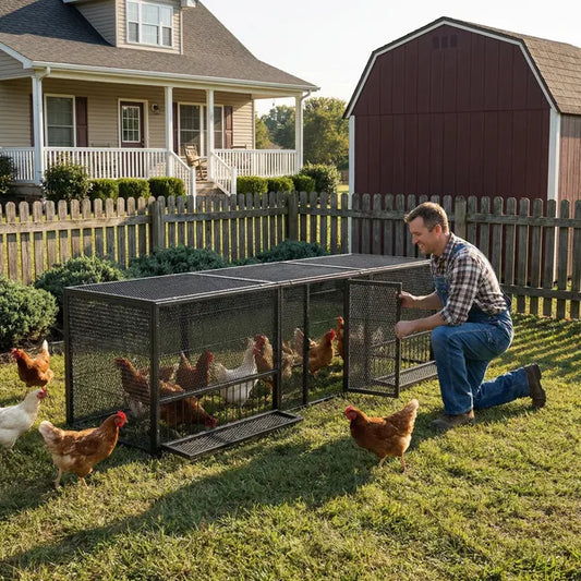 83"Thickened Chicken Coop Durable Pigeon Cage Outdoor Use Comfortable Poultry Cage For Home Breeding Easy-to-Install Design With Strong Load-Bearing Chicken Duck Goose Breeding