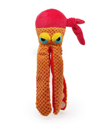 Squeaky Octopus Plush Dog Toy With Creased Paper And Built-in Squeaky - Durable Teeth Grinding Pet Chewing Toy Pet Toys