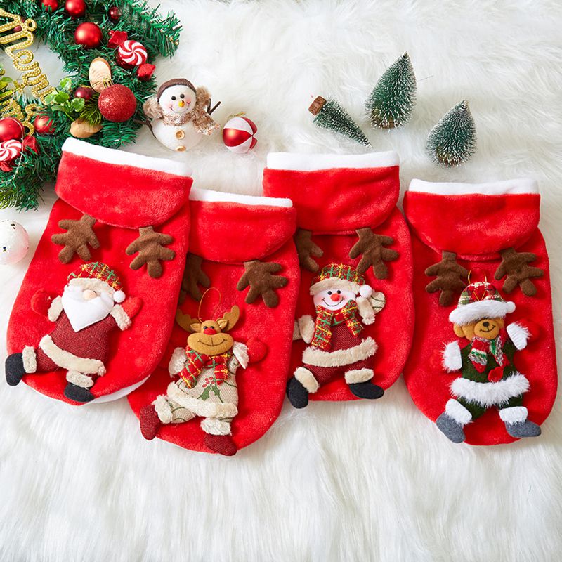 Christmas Dog Clothes Autumn and Winter Flannel Cats Dogs Hoodies Pet Clothes for Small Medium Dogs Christmas Dog...