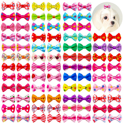 Pet Hairpin Headwear Dog Cat Ornaments Bow Headflower