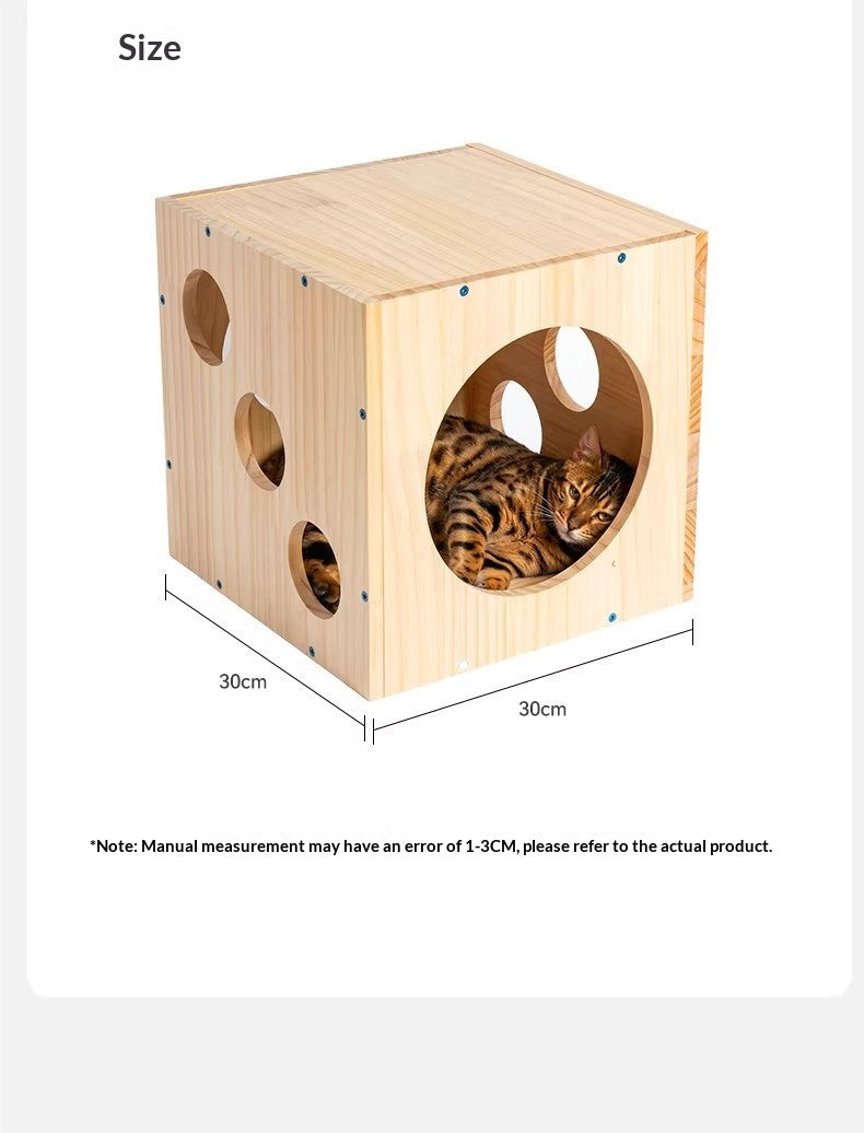 Four-season Cat House Hiding Sleeping Nest Cat Cage Tunnel Semi-enclosed