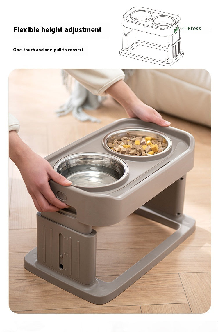 New Lifting Stainless Steel Pet Tableware