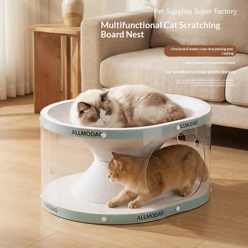 All-in-one No-installation Cat Scratcher Tunnel Toy