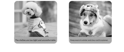 Winter Pet Clothing Teddy Bear-style Four-legged Outfit Fleece-lined And Extra-thick