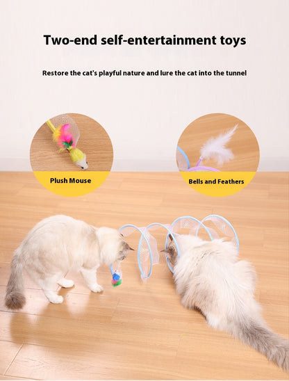 Pet Cat Tunnel Self-Hi Relieving Stuffy Cat Toy Channel Kittens Supplies