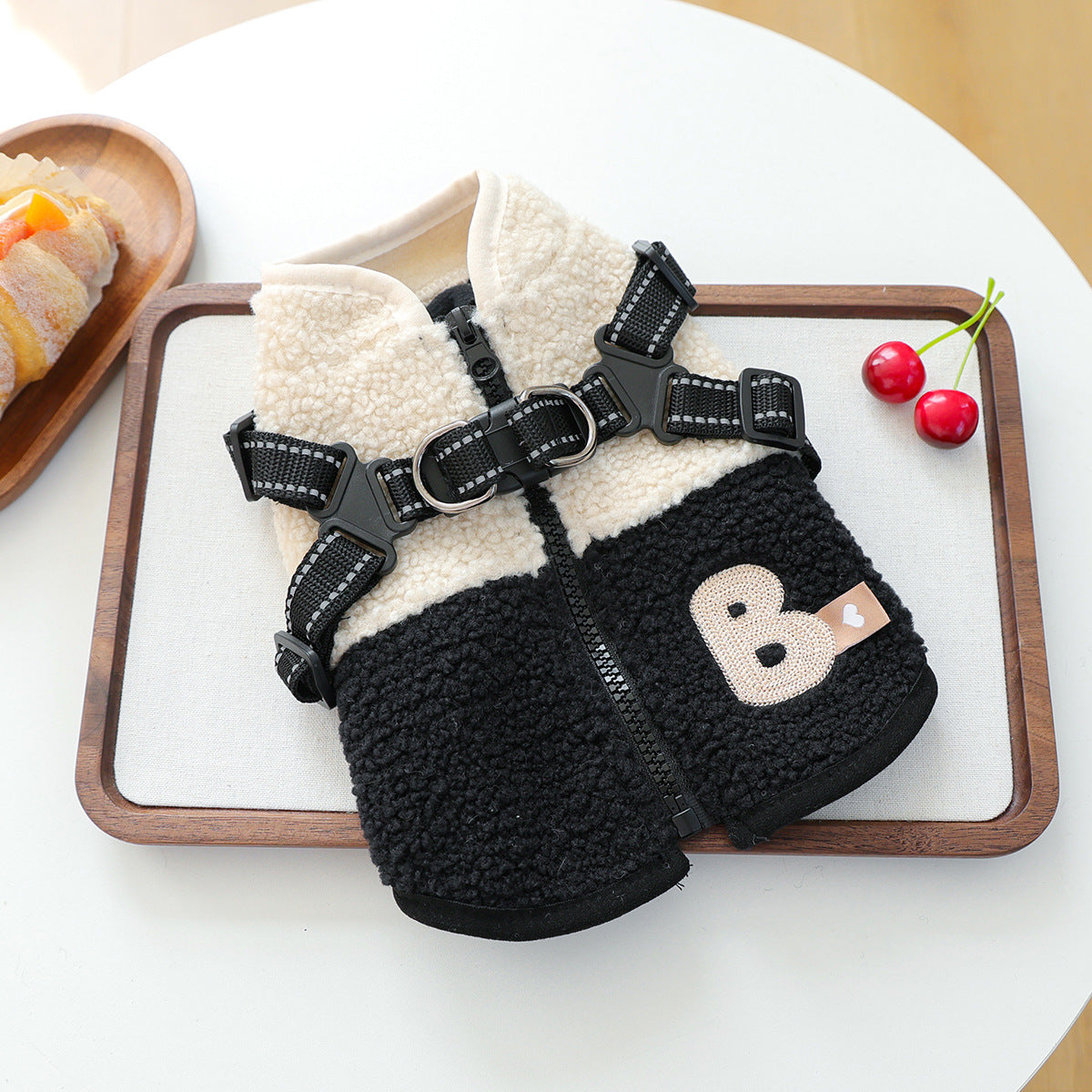 Warm And Cozy Lambswool Patchwork Harness Vest