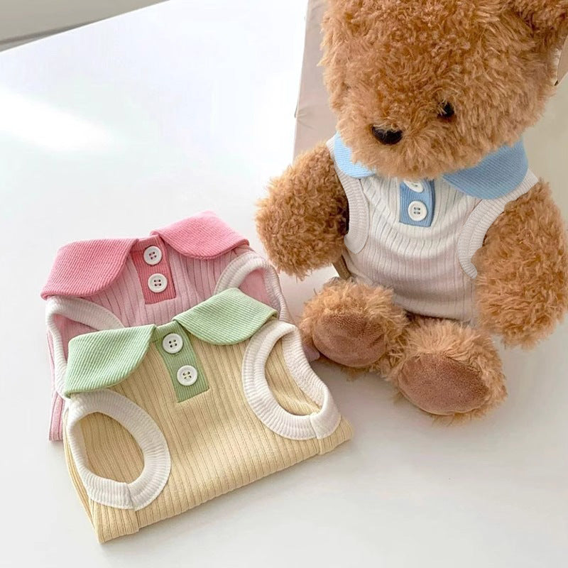 Cat Teddy Thin-Style Striped Summer Clothes
