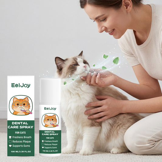 Eeljoy Cat Oral Care Spray Is Suitable For Cats For Daily Oral Cleaning, Eliminating Odors And Freshening Breath