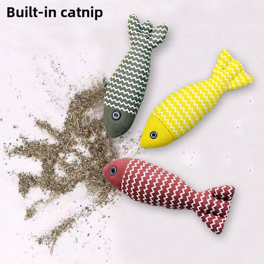 Pet Mint Fish Toy - Three Colors Are Randomly Issued, Shovel Officials Must Enter, Pet Mint Fish Toys, Suitable for...