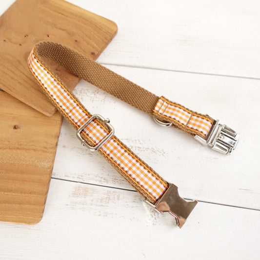 Personality Plaid Printed Pet Dog Collar
