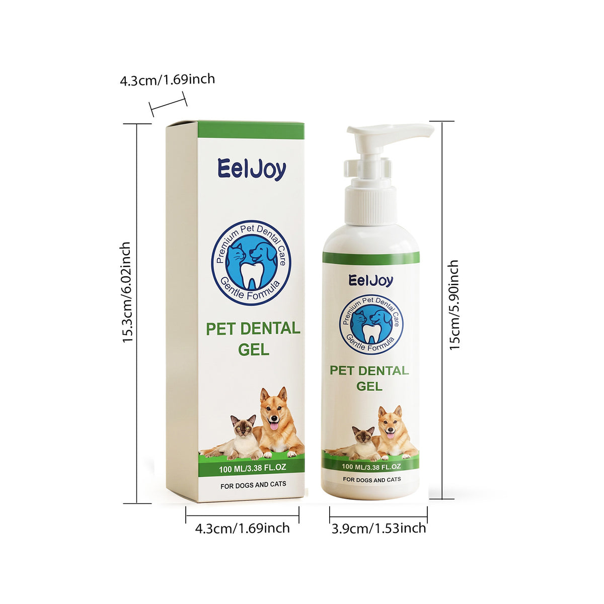 Eeljoy Pet Teeth Cleaning Gel Gentle Ingredients For Daily Care Of Pet Teeth, Refreshing And Clean, Convenient Gel