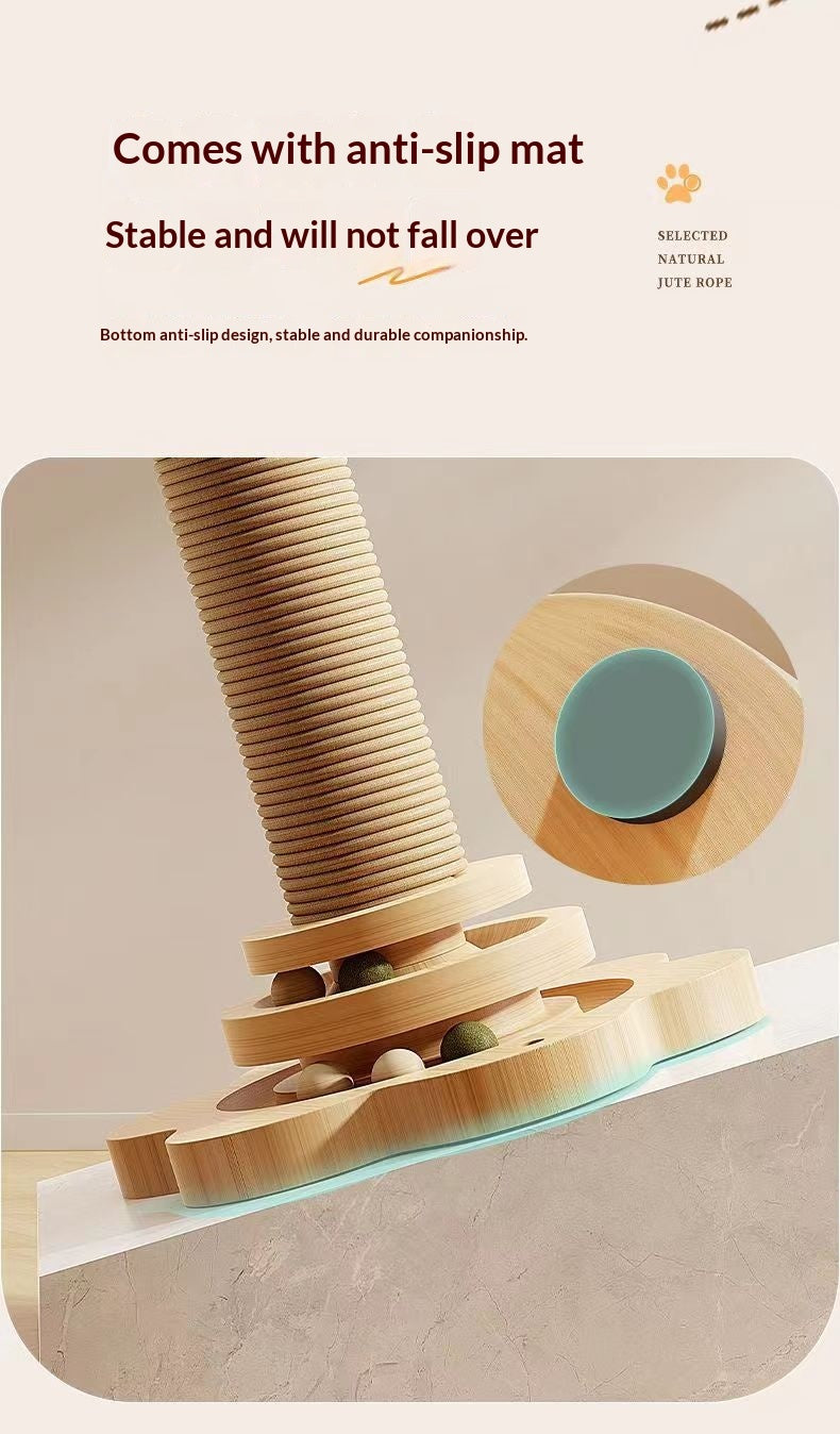 Cat Scratching Board, Wear Resistant And Low Shedding, Rotating Sisal Scratcher Plate, Treat Dispensing Self Play Toy For Cats, Cat Teaser Wand, Pet Supplies