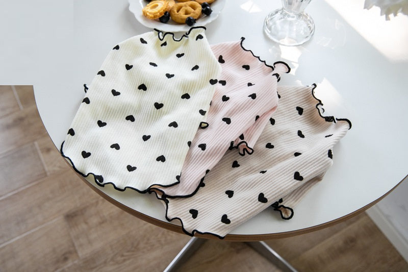 Embroidered Bear Waffle Home Vest Pet Clothes