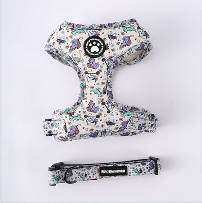 Pattern Dog Breast Strap Adjustable Outing Dog Leash