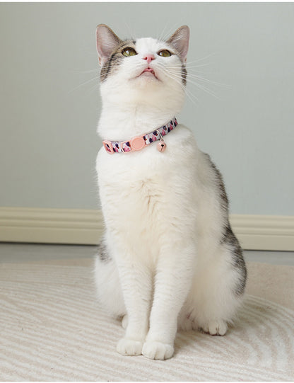 Woven Collar Bell Anti-suffocation Comfortable Safety Buckle Pet Decoration