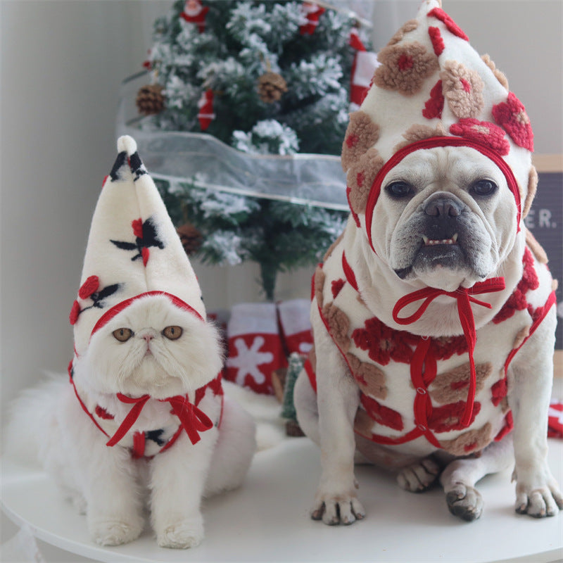 Autumn and Winter Wool Vest Christmas Costumes - Pet Clothing