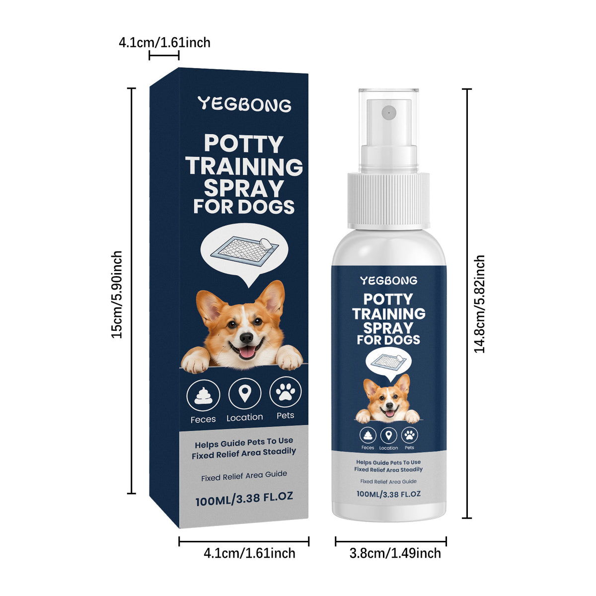 Yegbong Dog Toilet Training Spray Convenient Spray For Daily Training To Guide Puppies To Use The Toilet In A Designated Spot