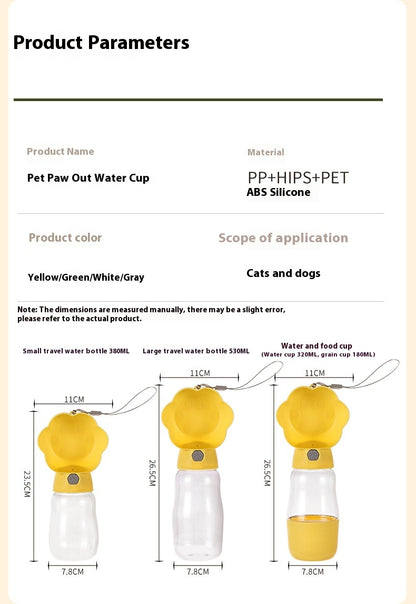 Dog Outing Water Cup Portable Convenient