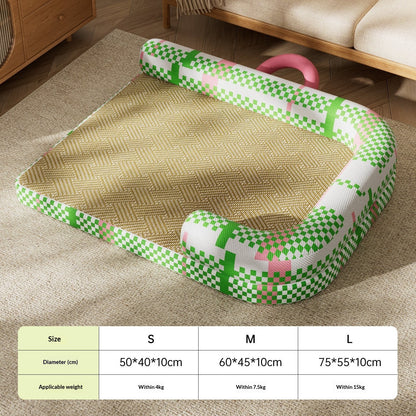 Dog House Summer Cooling Kennel Double-sided Dog Mat Cat Bed