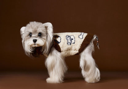 Tony Bear Dog Clothes Lapel Dog Head Sweater