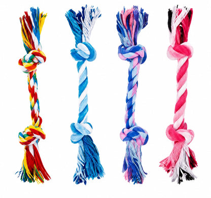 Mini Chew Rope Pack For Small Dogs - 4 Pack Puppy Rope Toys For Chihuahua, Pomeranian & Small Breeds - Tiny Paws Teething & Dental Chew Toys