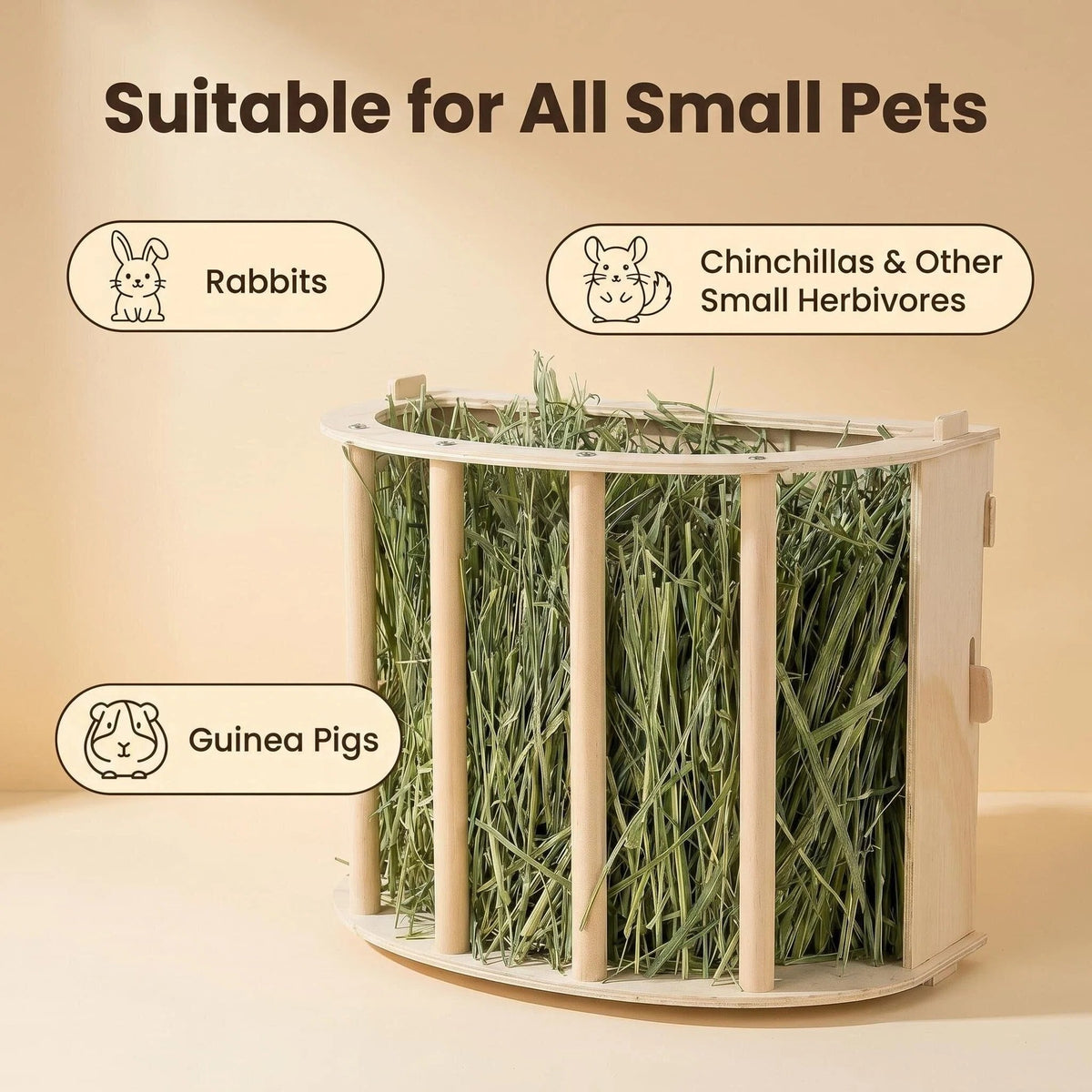 Pet Supplies Wooden Rabbit Feeder