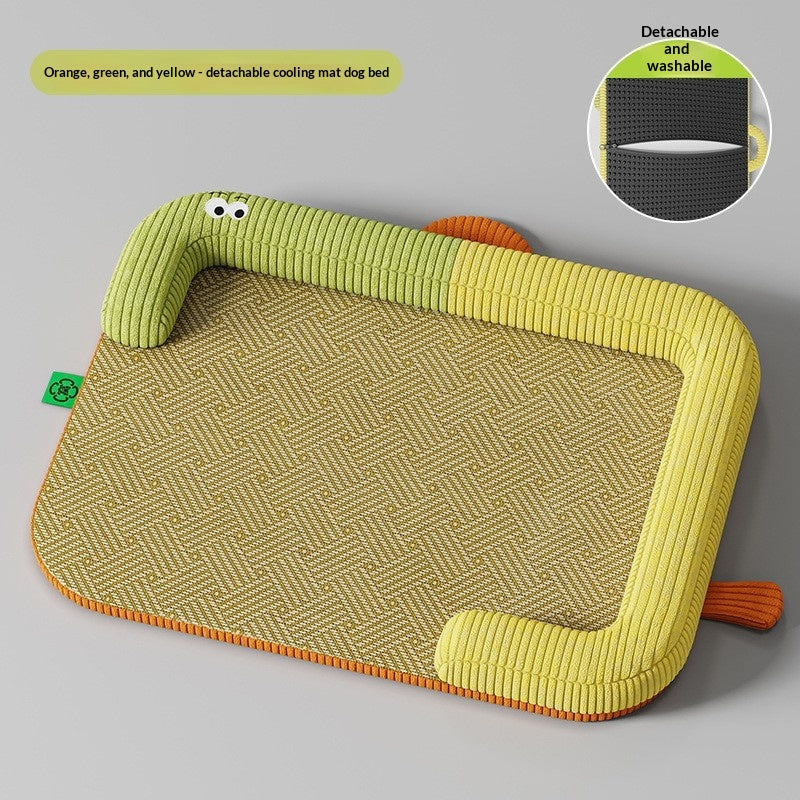 Dog House Summer Cooling Kennel Double-sided Dog Mat Cat Bed