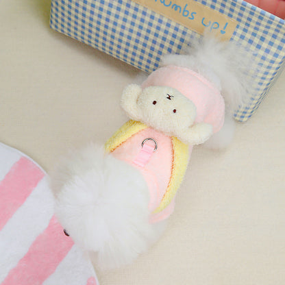 Small Dog Clothing Back Dog Four Legs Fluffy Jacket