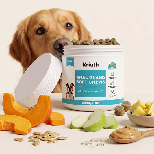 Kriath Dog Care Soft Chewable Tablets With Mild Ingredients To Protect The Dog's Buttocks And Supplement Nutrition