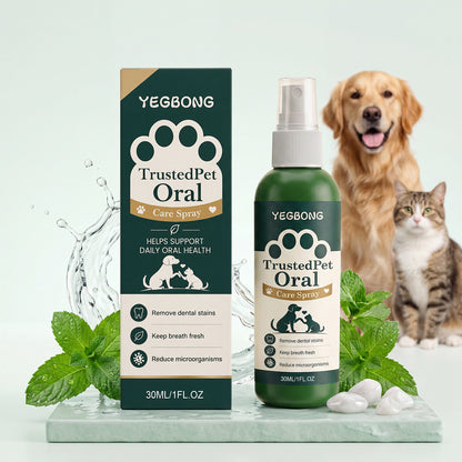 Yegbong Pet Oral Spray For Cats And Dogs Oral Cleaning, Removes Tartar And Stains, Eliminates Odor, Minty Breath Freshener