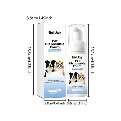 Eeljoy Pet No-Rinse Foam Shampoo Daily Gentle Formula Foam Cleanser For Cats And Dogs To Remove Odors