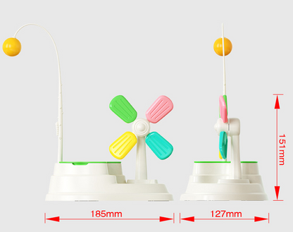 Windmill Funny Cat Stick Toy Desktop Grass Box Pet Toys