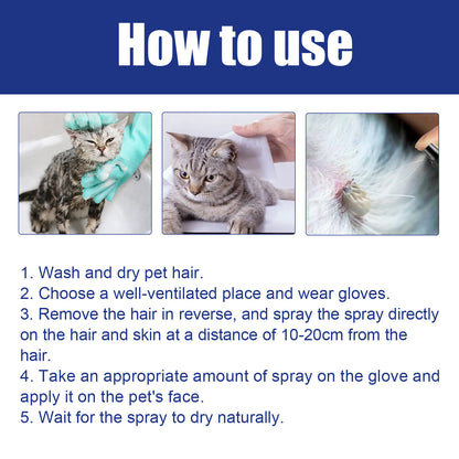 Yegbong Pet Flea Spray Cat And Dog Skin Cleaning External Lice And Tick Removal Spray