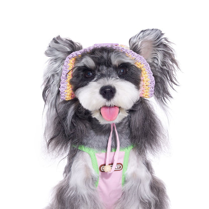 Dog Woven Sun Hat Summer Small Dog Yorkshire Bichon