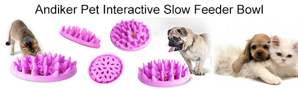 Cat Slow Feeder Bowl  Non-Slip Cat Feeding Bowl Anti-Choking Dog Food Bowl Jungle Puzzle Cat Catch Interactive Feeder Suitable For Dog