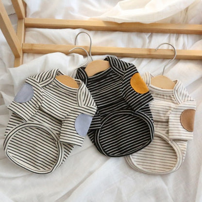 Striped Base-Layer Hoodie For Small Dogs