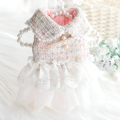 Small Fragrant Wind Lace Tutu Skirt Small Dog Teddy Pet