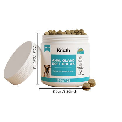 Kriath Dog Care Soft Chewable Tablets With Mild Ingredients To Protect The Dog's Buttocks And Supplement Nutrition