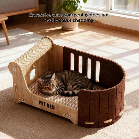 Sisal Scratching Post And Lounger Freestanding All-in-one