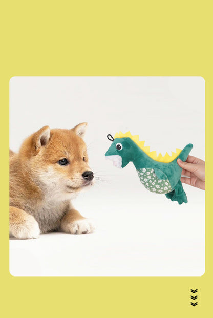 Dog Toy That Is Chewable, Plush, And Can Make Sounds. It's A Small Toy For Puppies To Gnaw On And Keep Them Entertained. It's A Great Companion For Pets.