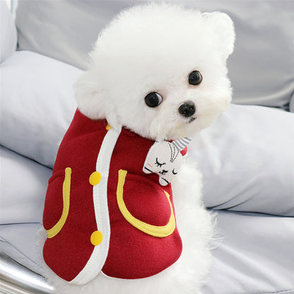 Rabbit Cardigan Sweater Puppy Dog Clothes