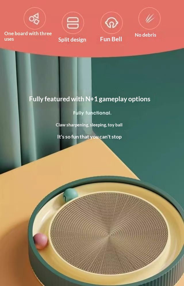 Multifunctional Cat Scratching Board, Waterproof Cat Toy, Cat Nest, Integrated Wear-Resistant Scratching Plate, Cat Supplies, Round Cat Scratching Board