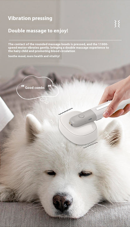 Pet Comb Cat Dog Negative Ion Sterilization Floating Hair Brush Electric Massage