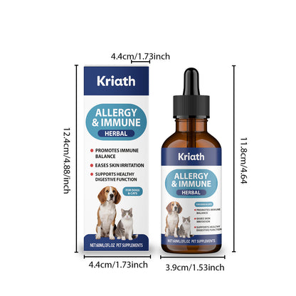 Kriath Pet Herbal Care Oral Liquid Is A Gentle And Nourishing Drop That Comforts Cats And Dogs' Bodies And Is Easily Absorbed