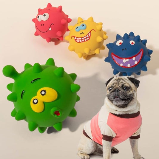 Squeaky Dog Toys Dog Toys Set Dog Balls for Large Medium Small Dogs Natural Latex Rubber Dog Balls Play Dog Balls...