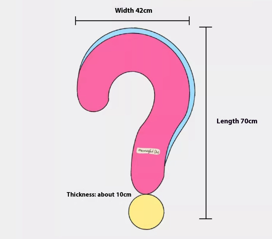 Removable Washable Question Mark Pillow For Pets