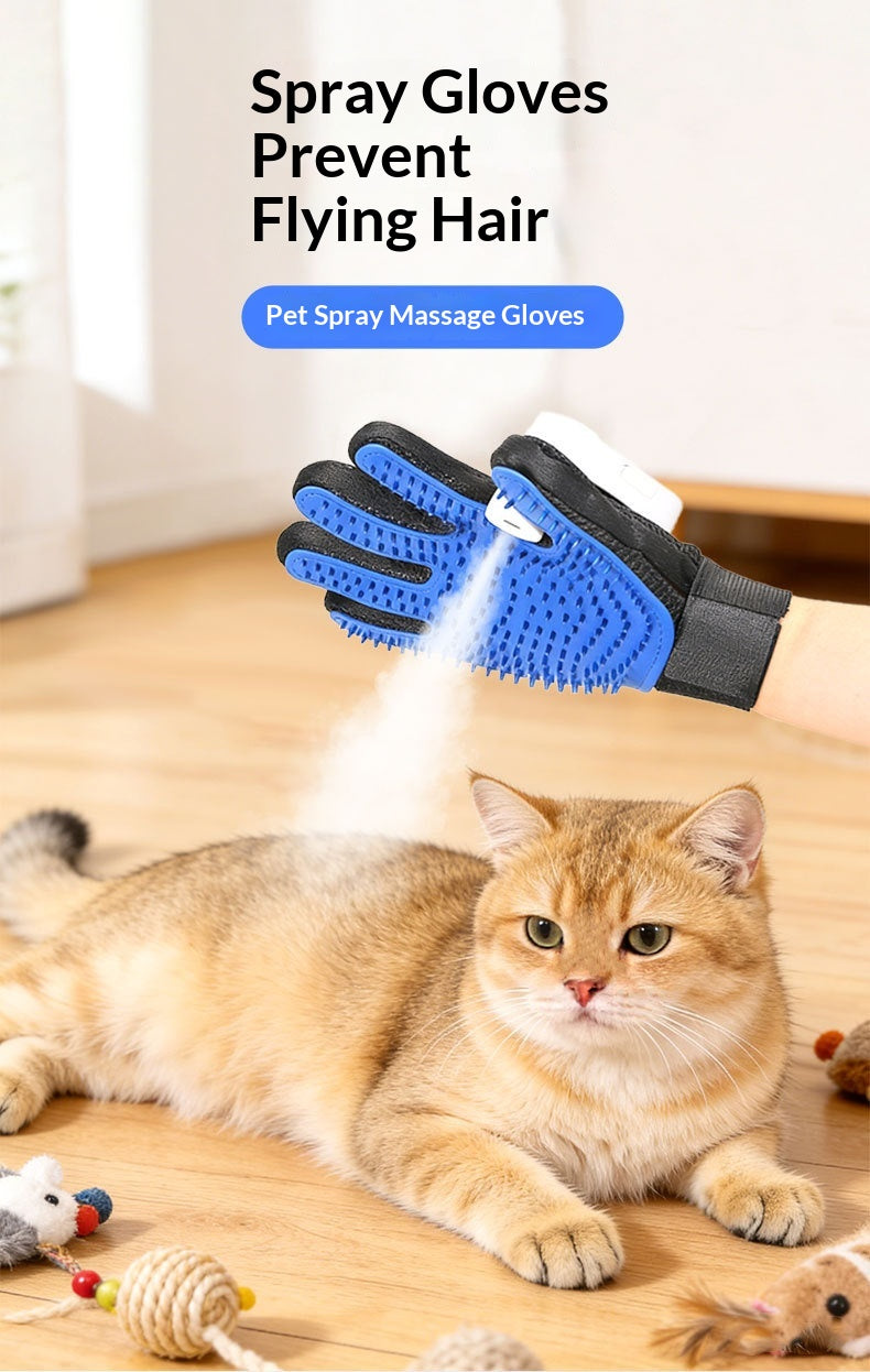 Pet Cleaning Supplies No-rinse Spray Gloves And A Deshedding Brush
