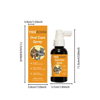 Yegbong Pet Oral Care Spray Gentle Care And Cleaning For Your Pet's Mouth, Convenient For Daily Cleaning