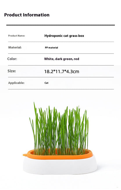 Lazy Soil-free Hydroponic Planting Wheat Seed Cultivation Cat Grass Basin